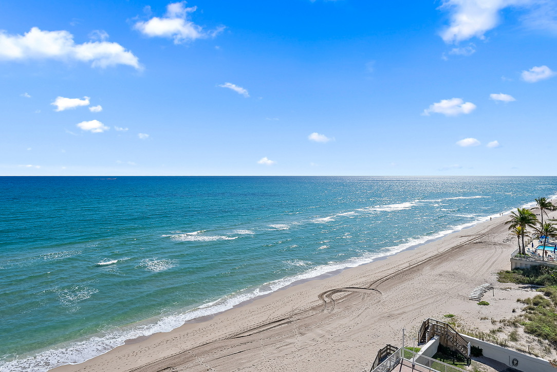 Direct private beach access at The Claridges, Palm Beach oceanfront residence